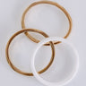 Girl On The Go Stretch Bangle Bracelet Set in White Image - 1
