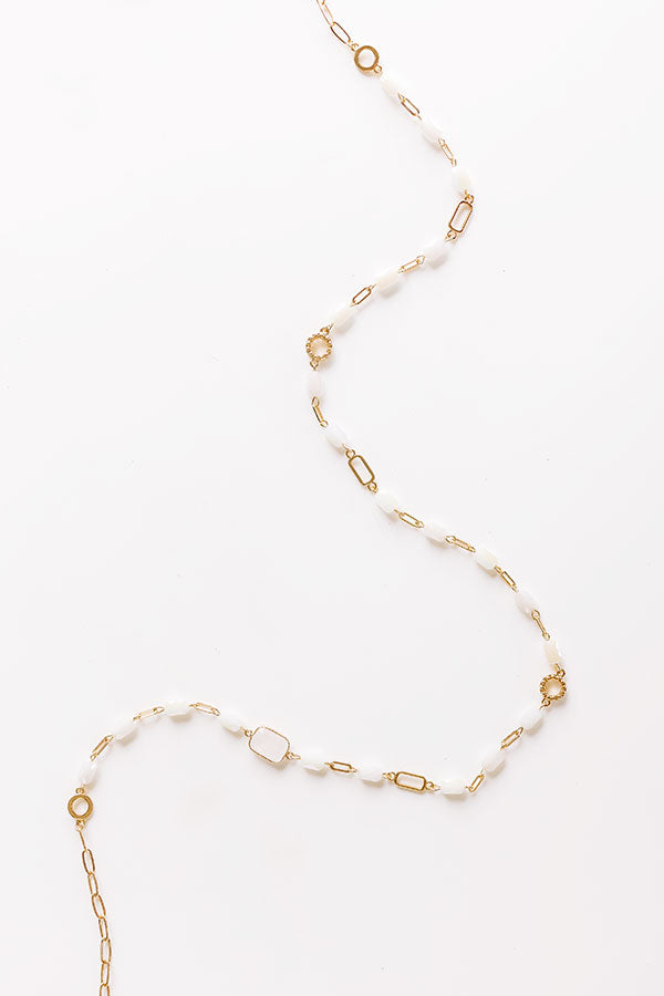 All The Glam Necklace in White Image - 3