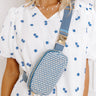 Statement Piece Woven Fanny Pack in Airy Blue Image - 1