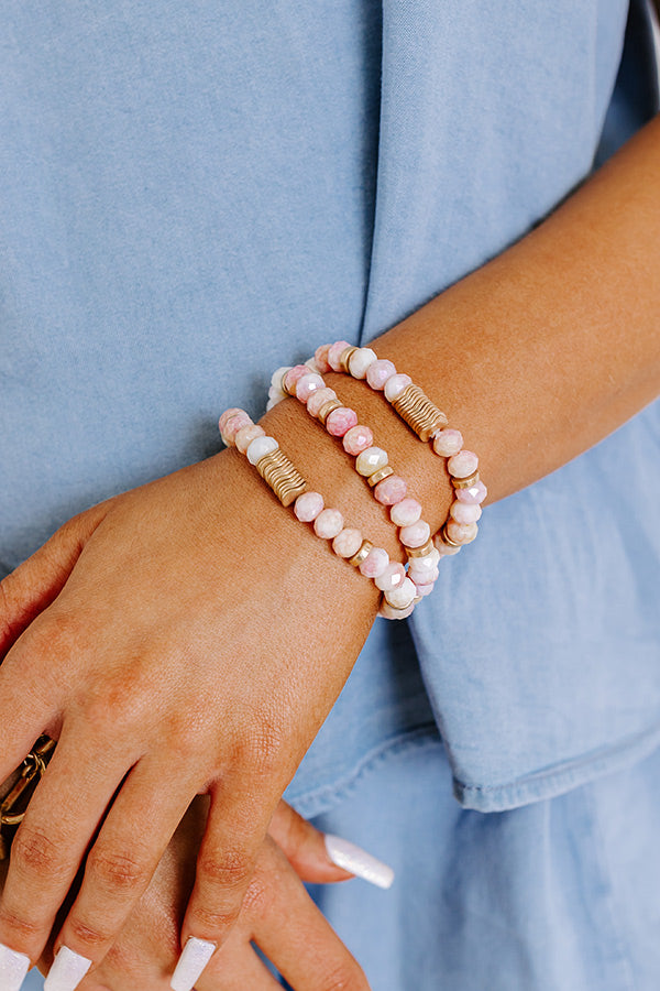 Subtle Shimmer Stretch Bracelet Set Image - 2
