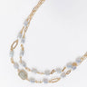 Glam Lifestyle Layered Necklace in Grey Image - 1