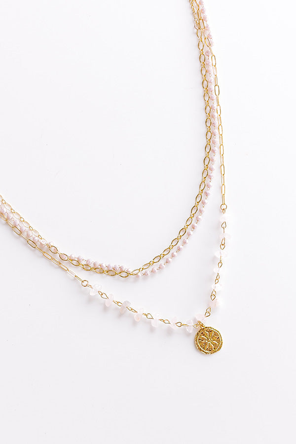 Oceanside Gala Layered Necklace in Dusty Purple Image - 1