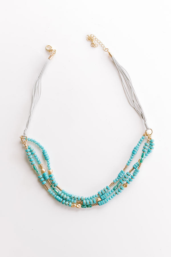 Bora Bora Trip Layered Necklace in Turquoise Image - 2