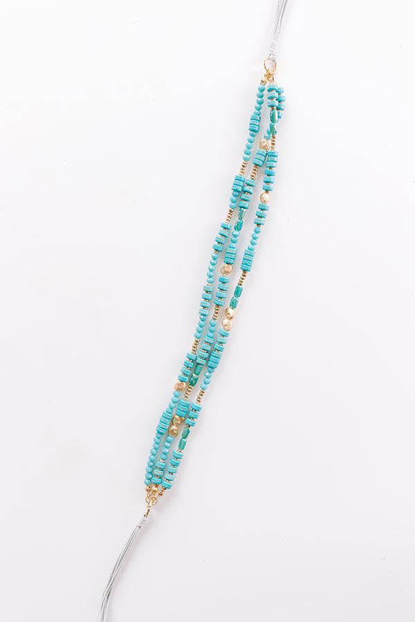 Bora Bora Trip Layered Necklace in Turquoise Image - 3
