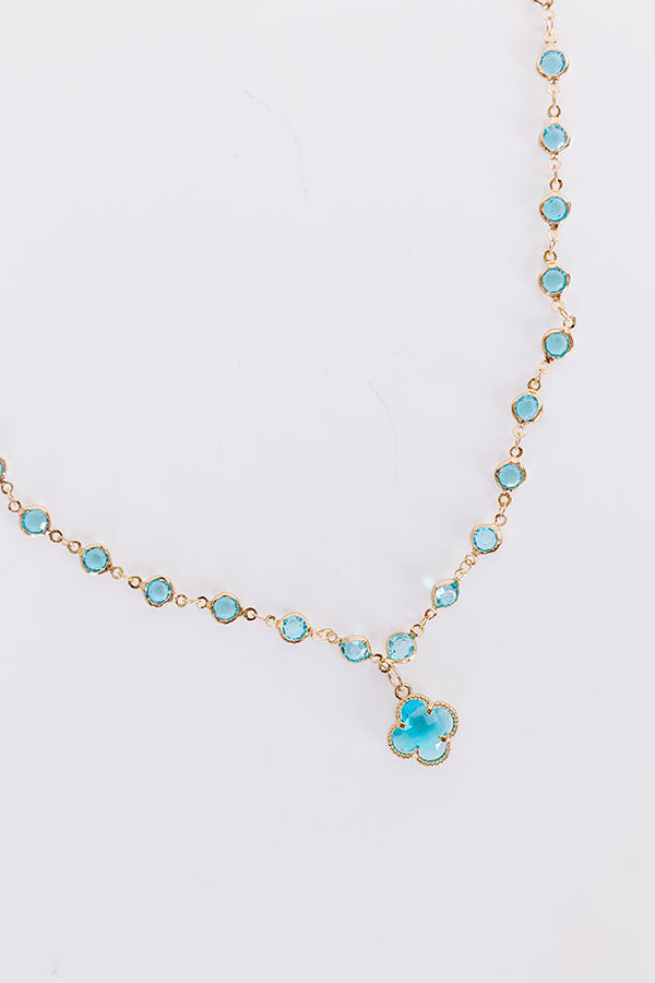 Charming Smile Necklace in Blue Image - 1