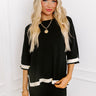Uptown Cafe Knit Shift Top in Black Image - 1