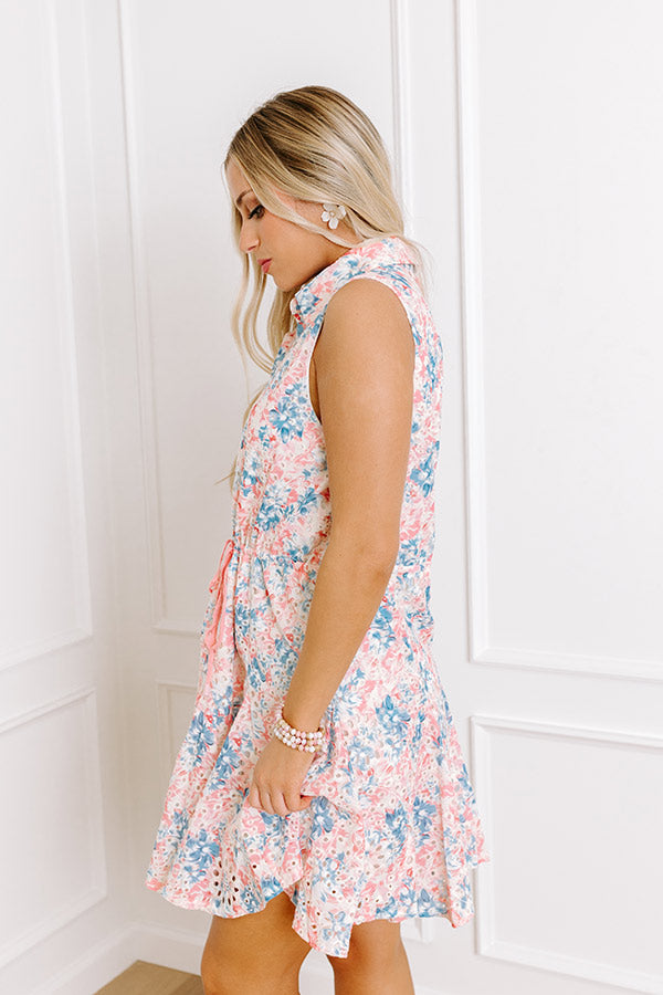 Vacay State Of Mind Eyelet Mini Dress Image - 4