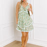 Flirty Feelings Floral Mini Dress in Mint Image - 1