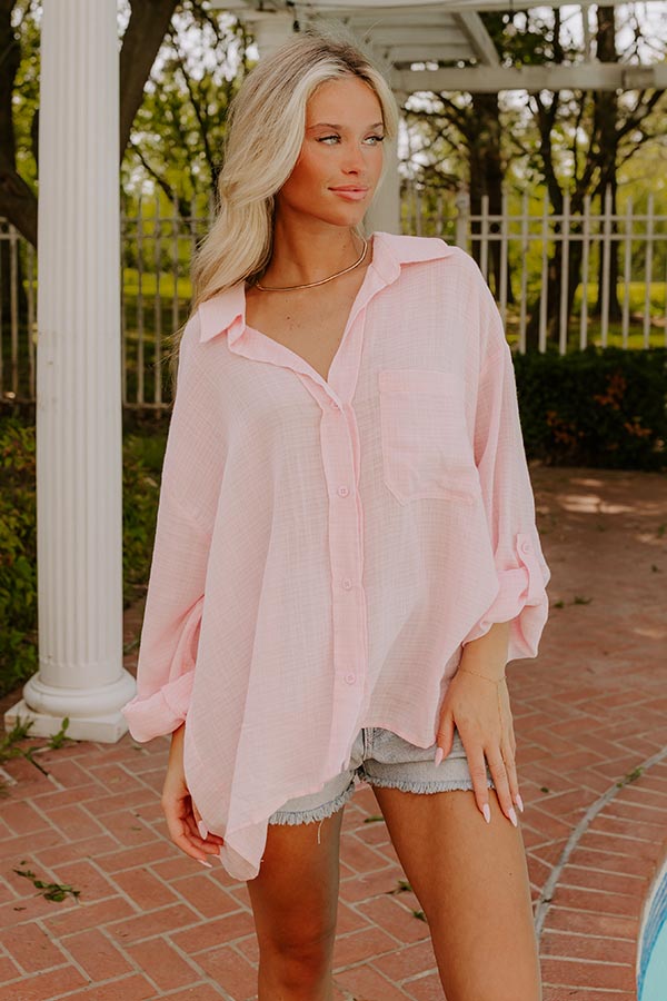Cafe Meetup Oversized Button Up Image - 2
