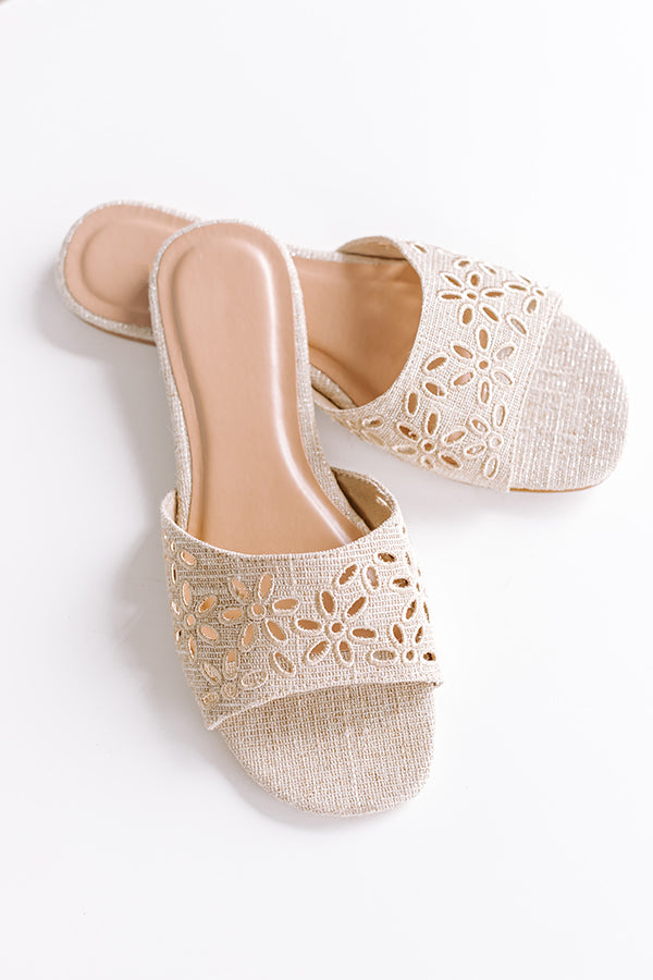 The Katherine Linen Sandal in Oatmeal Image - 2