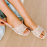 The Katherine Linen Sandal in Oatmeal Image - 1
