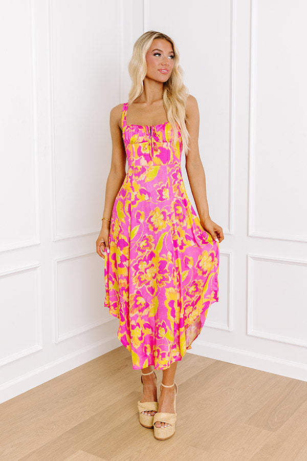 Sweet Summer Nights Satin Midi Image - 1