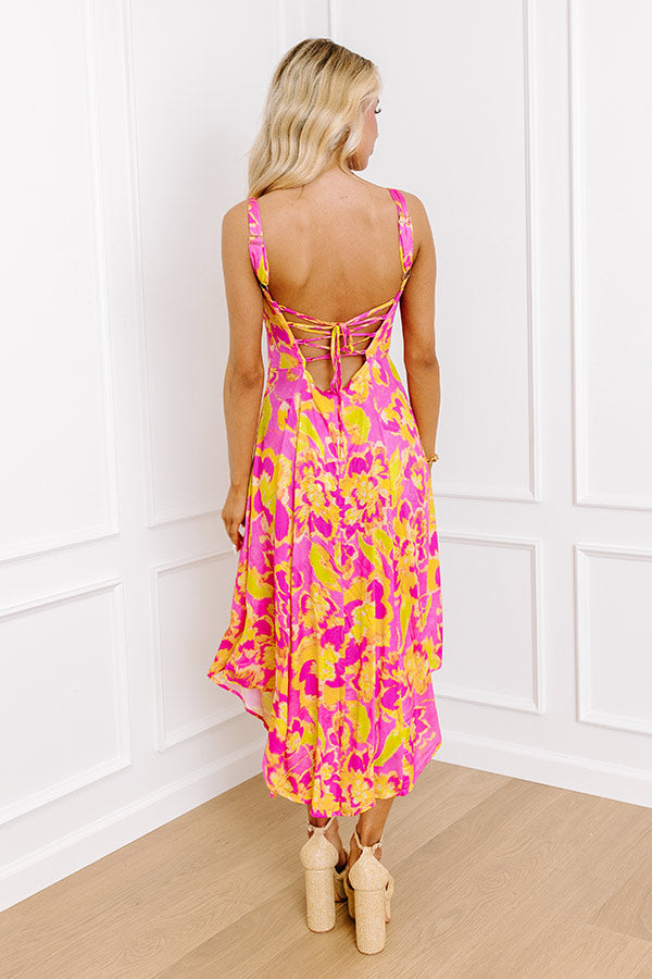 Sweet Summer Nights Satin Midi Image - 4