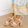 The Georgia Linen Platform Heel Image - 1