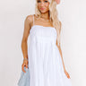 Coastal Flair Eyelet Mini Dress in White Image - 1