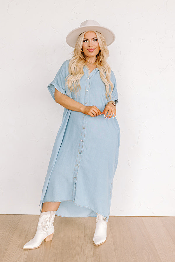 Santa Monica Pier Chambray Midi Curves Image - 1