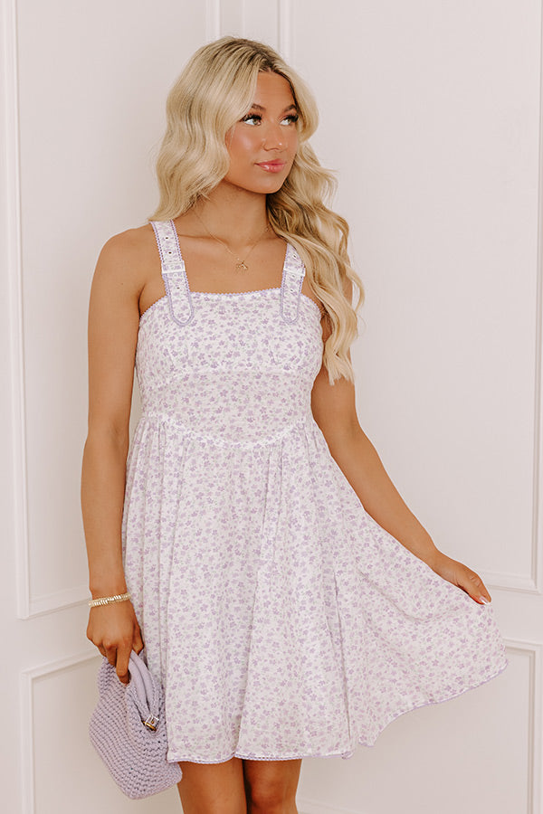 French Countryside Floral Mini Dress Image - 1