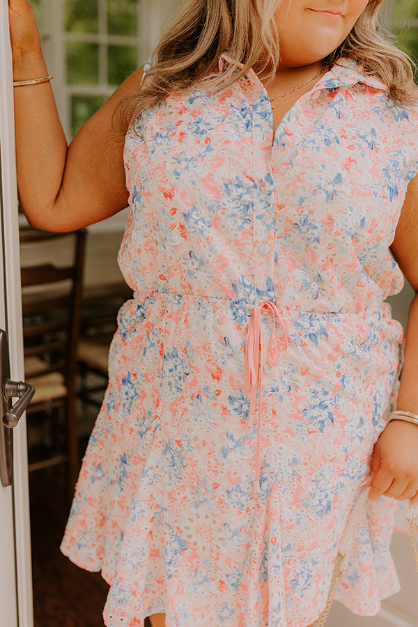 Vacay State Of Mind Eyelet Mini Dress Curves Image - 3
