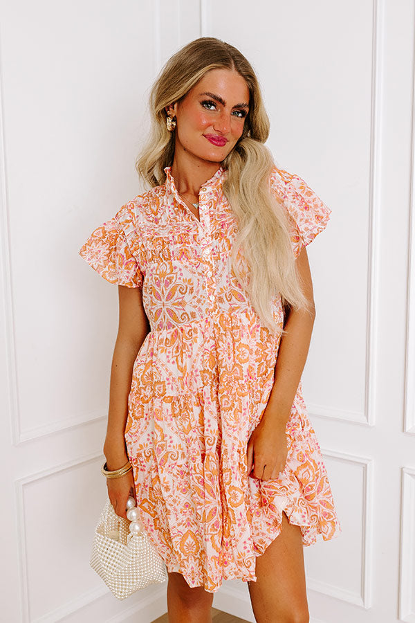 Sunday Mimosas Floral Mini Dress Image - 1