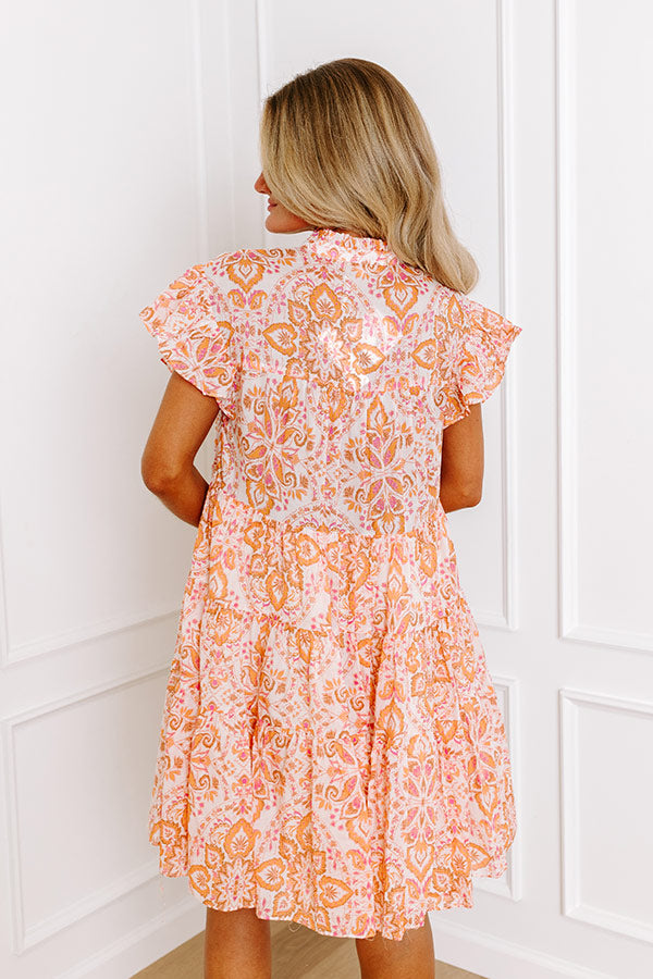 Sunday Mimosas Floral Mini Dress Image - 5