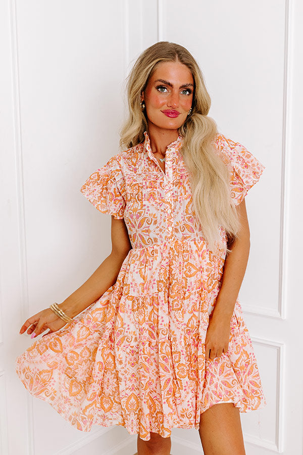 Sunday Mimosas Floral Mini Dress Image - 4