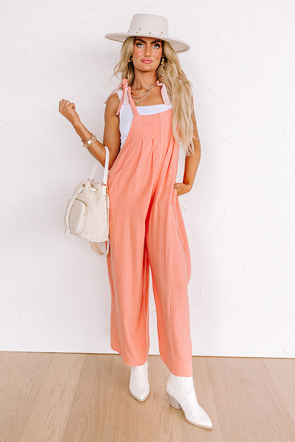 Sunny Days Ahead Jumpsuit in Coral Image - 4