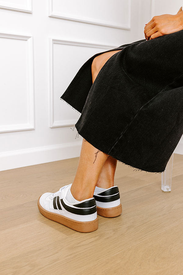 The Kimberly Faux Leather Sneaker in White Image - 4