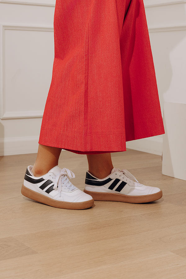 The Kimberly Faux Leather Sneaker in White Image - 1