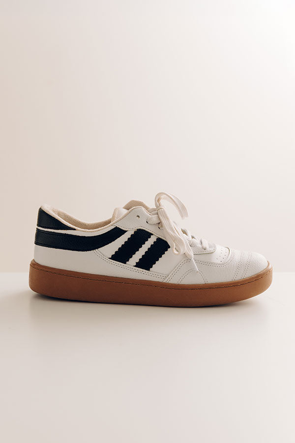 The Kimberly Faux Leather Sneaker in White Image - 2