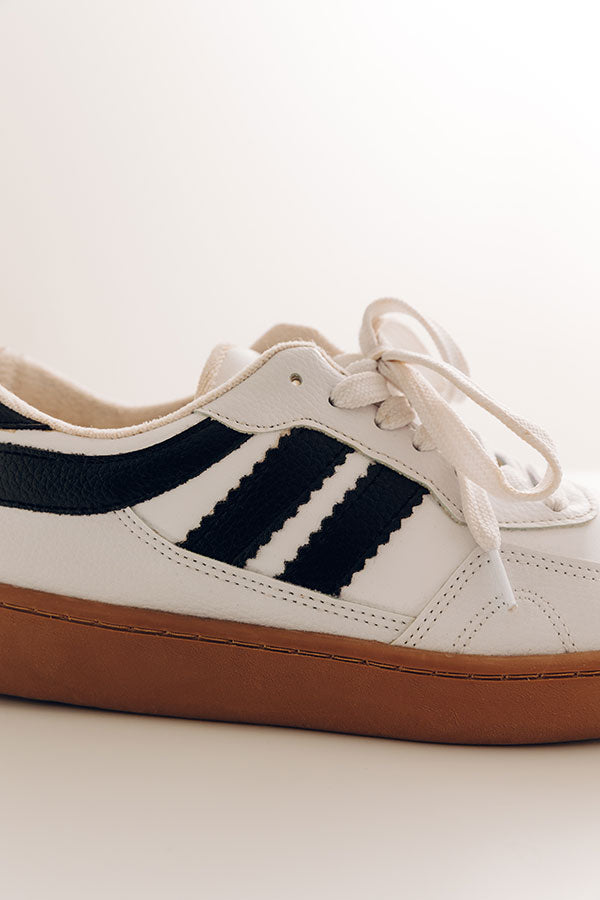 The Kimberly Faux Leather Sneaker in White Image - 4
