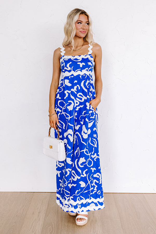 Cool Capri Jumpsuit in Royal Blue Image - 1