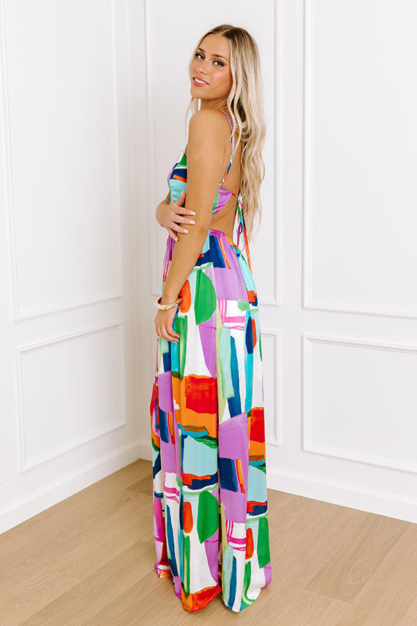 Vacay Bound Satin Jumpsuit in Tangerine Image - 3