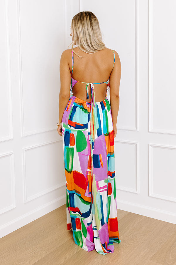 Vacay Bound Satin Jumpsuit in Tangerine Image - 4