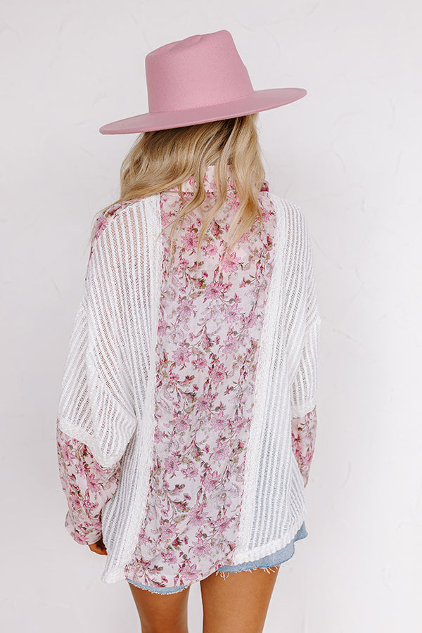 Romantic Bliss Knit Button Up Image - 2