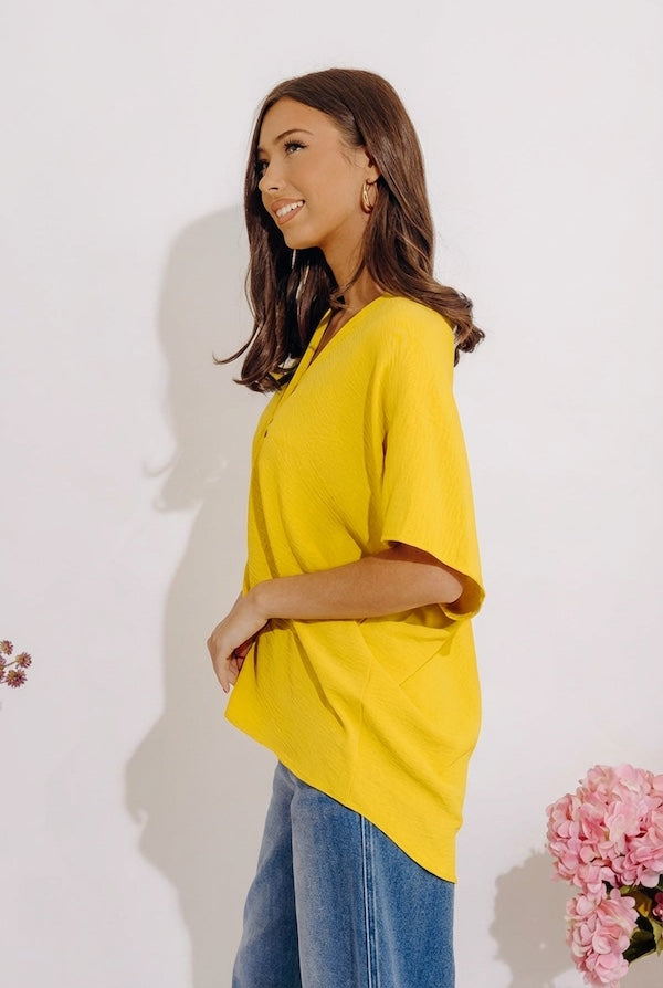Sunshine Splendor Shift Top in Yellow Image - 2