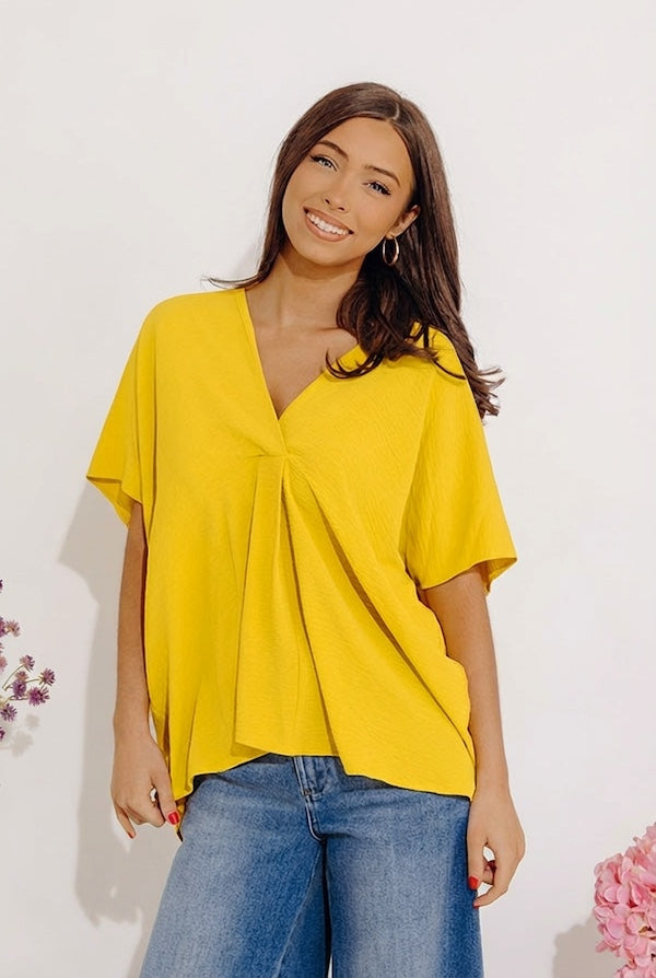Sunshine Splendor Shift Top in Yellow