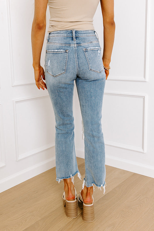 Lovervet Callie High Waist Distressed Ankle Flare Image - 2