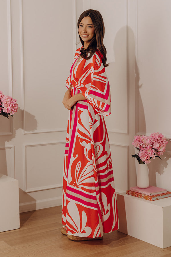 Sunshine and Sangrias Maxi Dress in Tangerine Image - 2