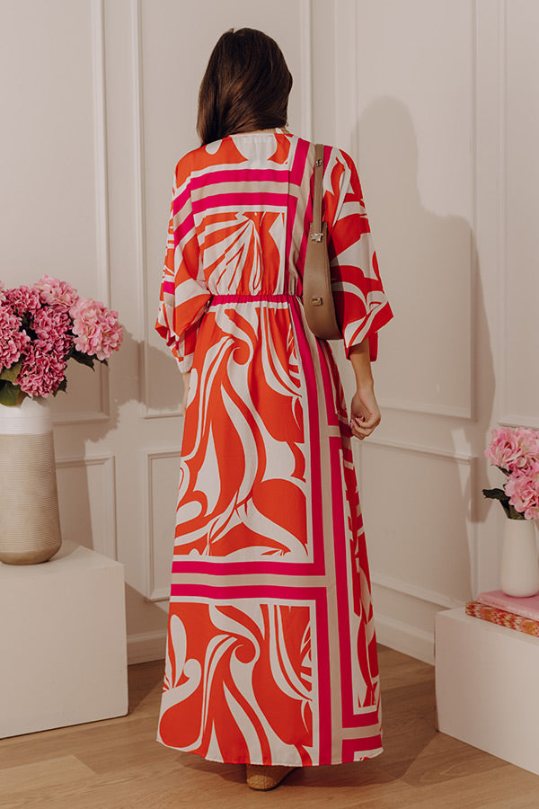 Sunshine and Sangrias Maxi Dress in Tangerine Image - 3