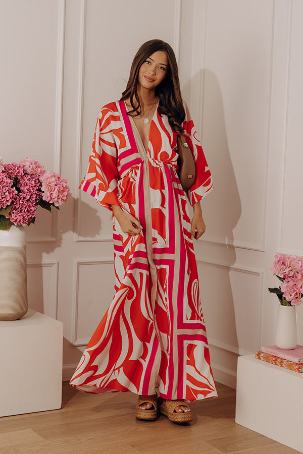 Sunshine and Sangrias Maxi Dress in Tangerine Image - 1