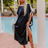 Uptown Happy Hour Caftan Maxi Dress in Navy Image - 1