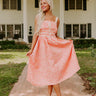 Garden Gorgeous Jacquard Midi in Peach Image - 1