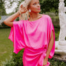 Summer Cocktail Party Mini Dress in Hot Pink Image - 1
