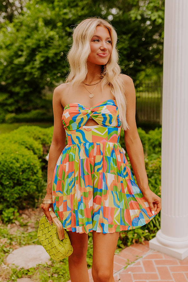 Summer Splash Pleated Romper Image - 2