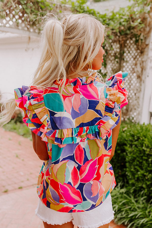 Vacay In Paradise Ruffle Top Image - 4