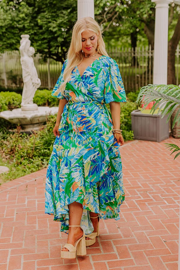 Party In Paradise Wrap Maxi Dress Curves Image - 1