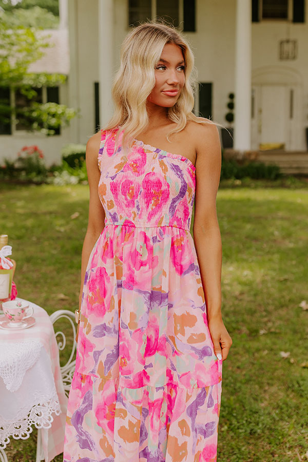 Blossom Gala One Shoulder Maxi Dress Image - 2