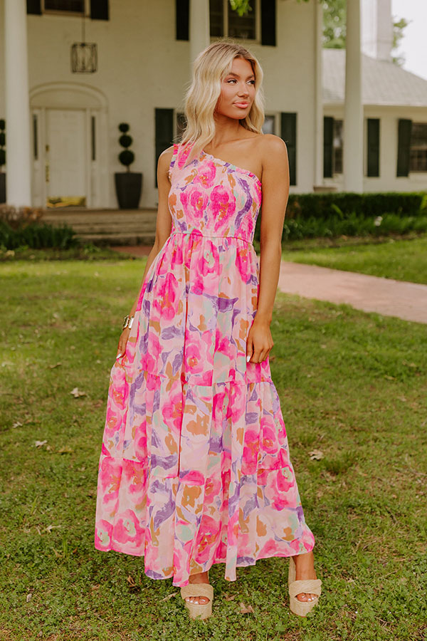 Blossom Gala One Shoulder Maxi Dress Image - 1