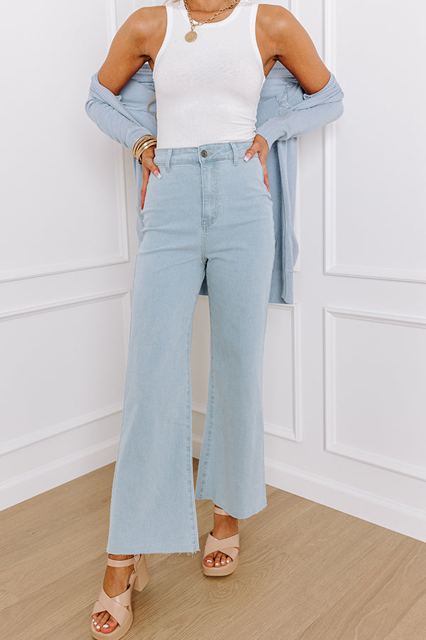 The Adriana High Waist Wide Leg Jean in Light Wash Image - 4
