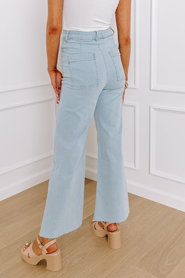 The Adriana High Waist Wide Leg Jean in Light Wash Image - 5